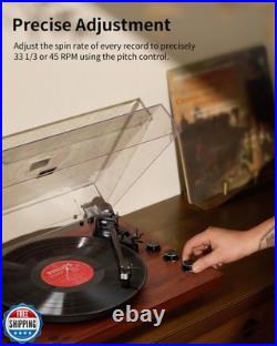 ANGELS HORN Vinyl Record Player Turntable with 2-Speed Belt-Drive, Bluetooth ANGELS HORN Vinyl Record Player Turntable with 2-Speed Belt-Drive, Bluetooth