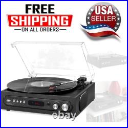 All-in-1 Bluetooth Record Player with Built in Speakers and 3-Speed Turntable All-in-1 Bluetooth Record Player with Built in Speakers and 3-Speed Turntable