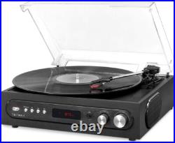 All-in-1 Bluetooth Record Player with Built in Speakers and 3-Speed Turntable All-in-1 Bluetooth Record Player with Built in Speakers and 3-Speed Turntable