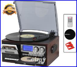 All in One Vinyl Record Player 3 Speed Bluetooth CD Cassette FM AM Radio