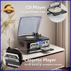 All in One Vinyl Record Player 3 Speed Bluetooth CD Cassette FM AM Radio