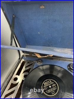 Antique Brunswick Model 102 Portable Suitcase Gramophone Works