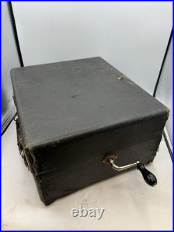 Antique Brunswick Model 102 Portable Suitcase Gramophone Works