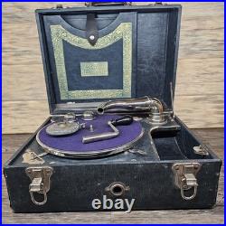 Antique Cecilian Melophonic Wind Up Record Player used READ Rare Untested