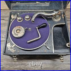 Antique Cecilian Melophonic Wind Up Record Player used READ Rare Untested