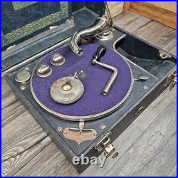 Antique Cecilian Melophonic Wind Up Record Player used READ Rare Untested