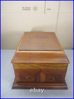 Antique Columbia Grafonola Table Top Crank Phonograph Record Player WORKS WELL
