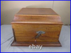 Antique Columbia Grafonola Table Top Crank Phonograph Record Player WORKS WELL
