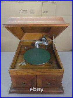 Antique Columbia Grafonola Table Top Crank Phonograph Record Player WORKS WELL
