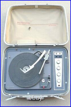 Antique Columbia Suitcase Record Player Masterwork MK II Garrard Phonograph