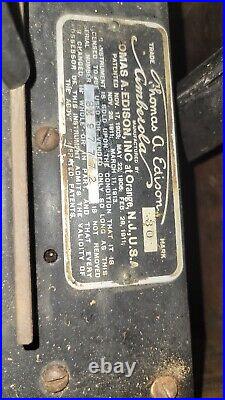 Antique Edison Amberola 30 Phonograph Wax Cylinder Phonograph Record Player