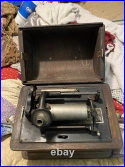 Antique Edison Gem phonograph cylinder record player as found