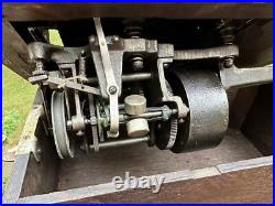 Antique Edison Long Case Model Home Cylinder Record Player Oak Phonograph