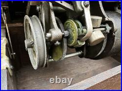 Antique Edison Long Case Model Home Cylinder Record Player Oak Phonograph