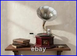 Antique Gramophone Fully Functional Working Phonograph Wind-Up Record Player Vin