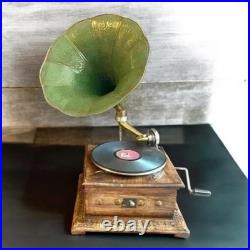 Antique Gramophone Fully Functional Working Phonograph Wind-Up Record Player Vin