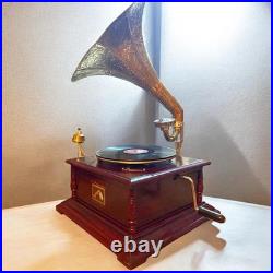 Antique Gramophone Fully Functional Working Phonograph Wind-Up Record Player Vin