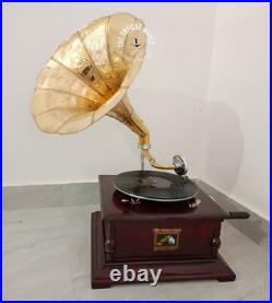 Antique Gramophone, Fully Functional Working Phonograph, win-up record player