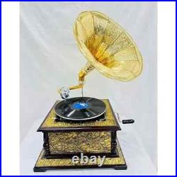 Antique Gramophone, Fully Functional Working Phonograph, win-up record player Antique Gramophone, Fully Functional Working Phonograph, win-up record player