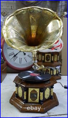 Antique Gramophone, Fully Functional Working Phonograph, win-up record player