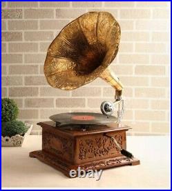 Antique Gramophone, Fully Functional Working Phonograph, win-up record player