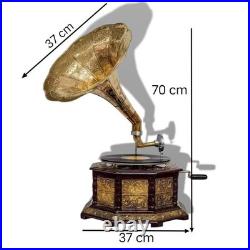 Antique Gramophone, Fully Functional Working Phonograph, win-up record player