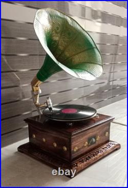 Antique Gramophone, Fully Functional Working Phonograph, win-up record player