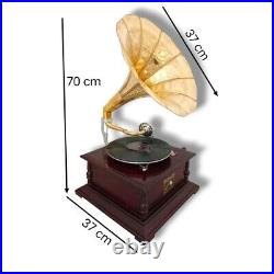 Antique Gramophone, Fully Functional Working Phonograph, win-up record player