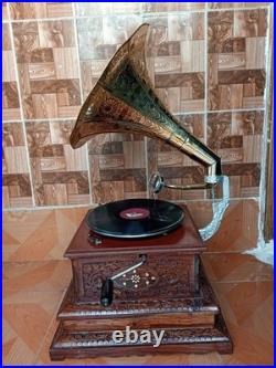 Antique Gramophone, Fully Functional Working Phonograph, win-up record player