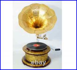 Antique Gramophone, Fully Functional Working Phonograph, win-up record player Antique Gramophone, Fully Functional Working Phonograph, win-up record player