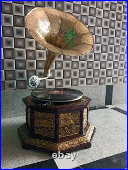 Antique Gramophone, Fully Functional Working Phonograph, win-up record player