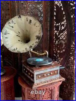 Antique Gramophone, Fully Functional Working Phonograph, win-up record player