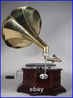 Antique Gramophone, Fully Functional Working Phonograph, win-up record player