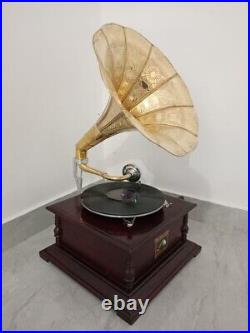 Antique Gramophone, Fully Functional Working Phonograph, win-up record player