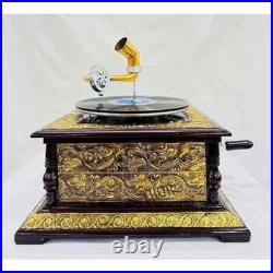 Antique Gramophone, Fully Functional Working Phonograph, win-up record player Antique Gramophone, Fully Functional Working Phonograph, win-up record player