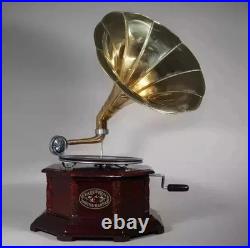 Antique Gramophone, Fully Functional Working Phonograph, win-up record player