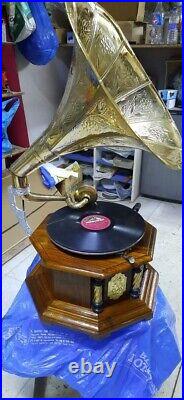 Antique Gramophone, Fully Functional Working Phonograph, win-up record player