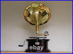 Antique Gramophone, Fully Functional Working Phonograph, win-up record player Antique Gramophone, Fully Functional Working Phonograph, win-up record player