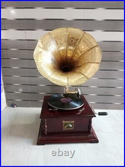 Antique Gramophone, Fully Functional Working Phonograph, win-up record player