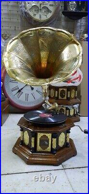 Antique Gramophone, Fully Functional Working Phonograph, win-up record player