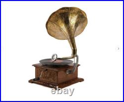 Antique Gramophone Fully Functional Working Phonograph win-up record player Gift
