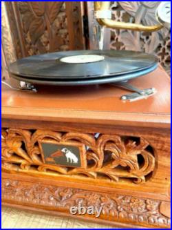 Antique Gramophone Player Original Record Player Working Phonograph Perfect Gift