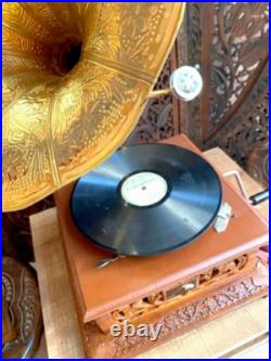 Antique Gramophone Player Original Record Player Working Phonograph Perfect Gift Antique Gramophone Player Original Record Player Working Phonograph Perfect Gift