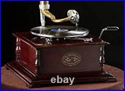 Antique Gramophones Record Player Working Antique Phonograph HMV Wooden Base New