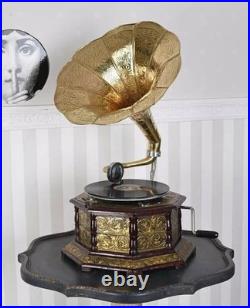 Antique HMV Gramophone Fully Functional Working Phonograph, win-up record player