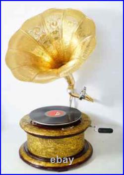 Antique HMV Gramophone Fully Functional Working Phonograph, win-up record player Antique HMV Gramophone Fully Functional Working Phonograph, win-up record player