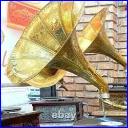 Antique HMV Gramophone Fully Functional Working Phonograph, win-up record player Antique HMV Gramophone Fully Functional Working Phonograph, win-up record player