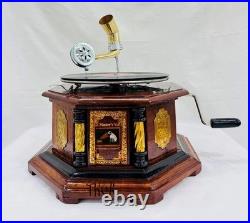 Antique HMV Gramophone Fully Functional Working Phonograph, win-up record player