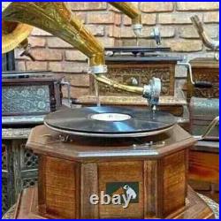 Antique HMV Gramophone Fully Functional Working Phonograph, win-up record player Antique HMV Gramophone Fully Functional Working Phonograph, win-up record player