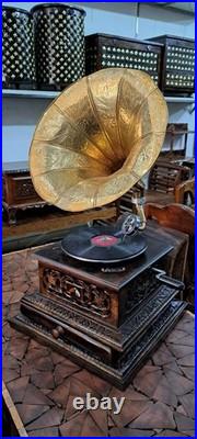 Antique HMV Gramophone Fully Functional working Phonograph, win-up record player